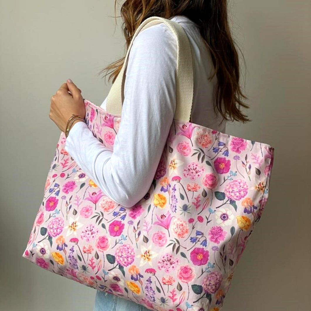 Borsa Fantasia Fiori sfondo Viola